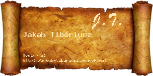 Jakab Tibériusz névjegykártya